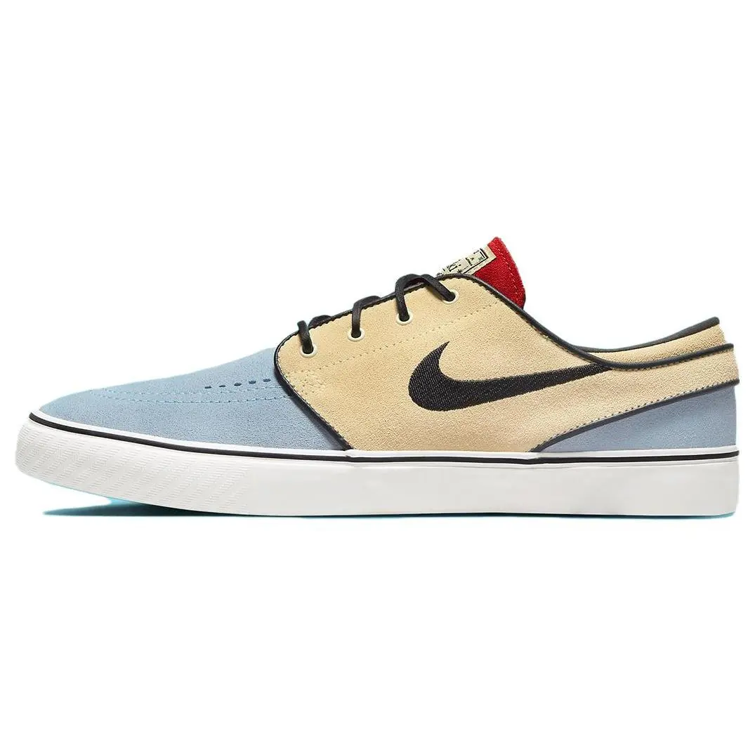 Casual Fashion Sneaker Shoes - Suede Lace-Up Nike SB Stefan Janoski OG+ Low-Top Skate Footwear for Men & Women, Blue-Brown, Lightweight, Breathable, Comfort-Focused, Casual Fashion Shoes