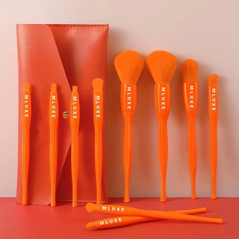 Tropical Treat Brush Set Limited Edition: 10pcs Soft Bristles Makeup Brushes With Comfortable Handle