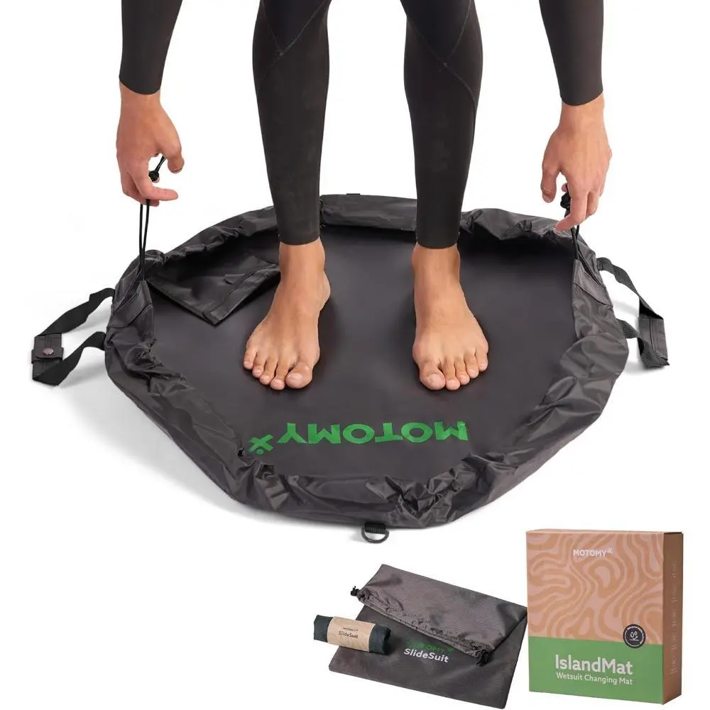 Wetsuit Changing Mat; Compact 2-in-1 Wetsuit Bag with Waterproof 5000X Tech; Keep You & Surfing Accessories Clean; Keep Your Car Clean & Dry; Surf Gift for Water Sports & Scuba Diving
