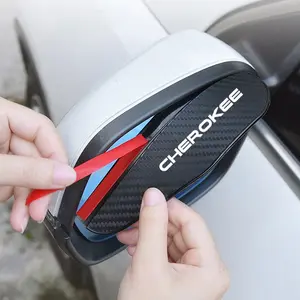 Jeep Cherokee Rearview Mirror Rain Shield, Car Accessories, Waterproof Eyebrow Cover, Automotive Parts, Durable and Stylish Design, Replacement