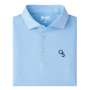 Georgia Southern Thin Stripe Polo - Light Blue Georgia Southern Thin Stripe Polo - Light Blue