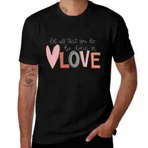 Womens Valentines Tshirt Cute Love Heart Graphic Tee Crew Neck Causal Short Sleeves Tops Men's and women's T-shirts
