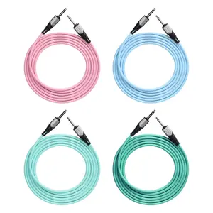 LEKATO Guitar Cable 10ft/3m Noise Reduction Professional Musical Instrument Cable Flexible Line for Electric Guitar Bass Trendy and Fashionable