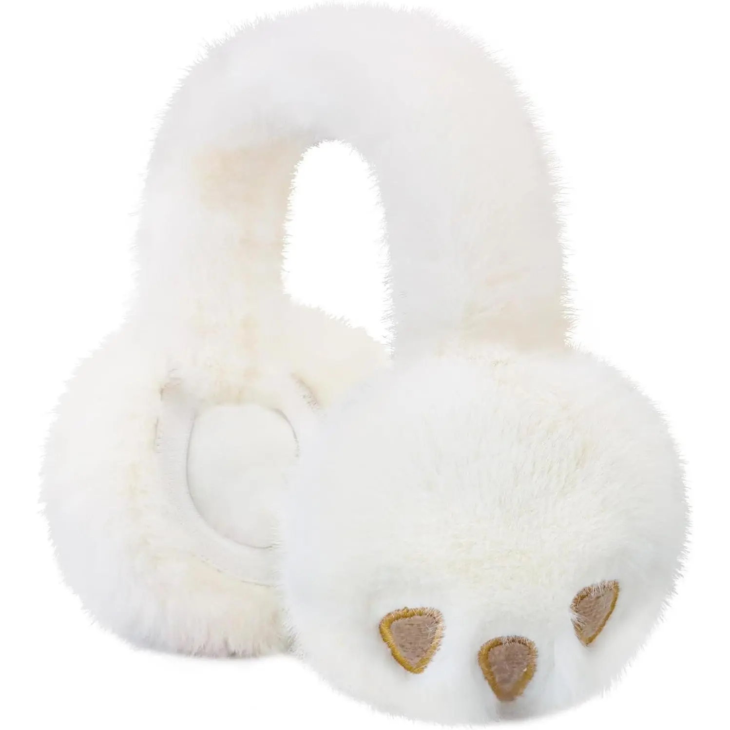 P-GCS07  Kids Winter Ear Muffs Fuzzy Foldable Earmuffs Girls Soft Fluffy Ear Warmer Boys Toddler Cute Ear Cover for Cold