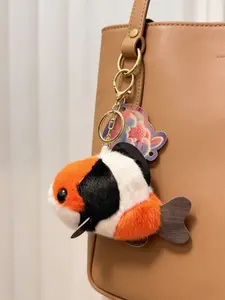 Adorable Plush Keychain Gift for Best Friend, Cute Couple Heart Pendant Backpack Charm, Women Bag Accessories Car Keys Decoration