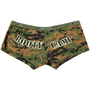 Womens Woodland Digital Booty Camp Slim Fit Booty Shorts Underwear
