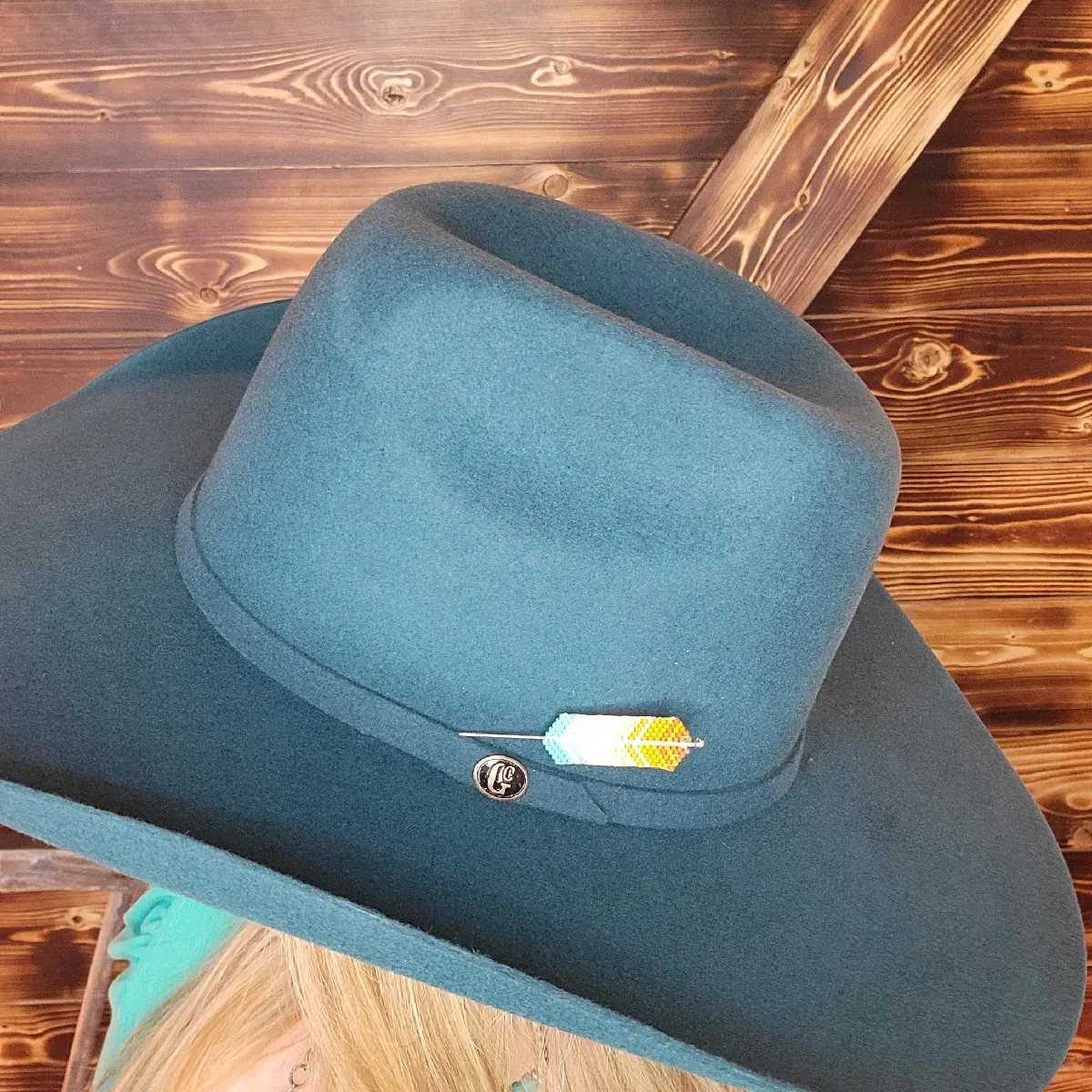 Rodeo Queen Feather Hat Pin
