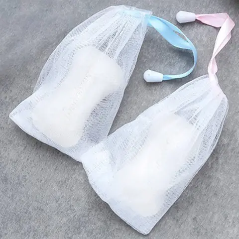 10 PCS Multicolor Thickened Mesh Drawstring Pouch Bags - Double-Layer Thicken Foam Net Bath Accessories for Daily Care, Bath Sponge, Exfoliating Loofahs, Fresh Soap, Better Foam Retention