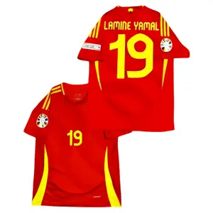 Yamal #19 Retro Home Soccer Jersey – Vintage Style Football Shirt, Lightweight Breathable Athletic Fan Apparel, Premium Soccer Jersey
