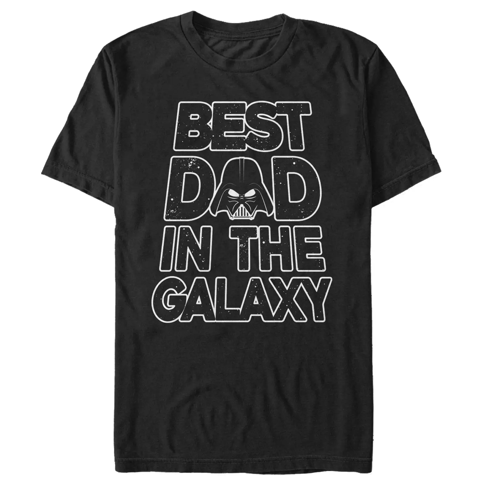 Star Wars Men's Short-Sleeve Best Dad in the Galaxy Darth Vader Graphic Print T-Shirt, Father's Day Menswear T-Shirt, Fashion, Round Neck, Tee