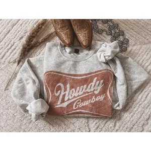 Howdy Cowboy Crewneck Sweatshirt, Howdy Western Sweatshirt, Yee Haw Sweater, Cowgirls Shirt, Country Cowboy Sweatshirt, Southern Howdy Shirt, Western Clothes Gift For Her Cowgirl