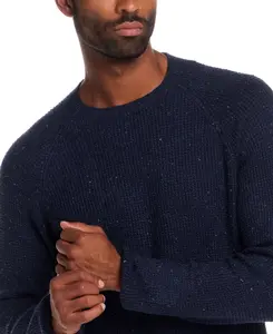 Waffle Crewneck Sweater in Seaborne