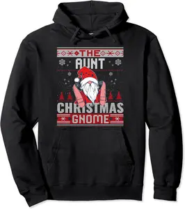 Aunt Matching Group Christmas Gnome Ugly Pullover Hoodie - Loislefors Shop 30B0BMSSWM4R