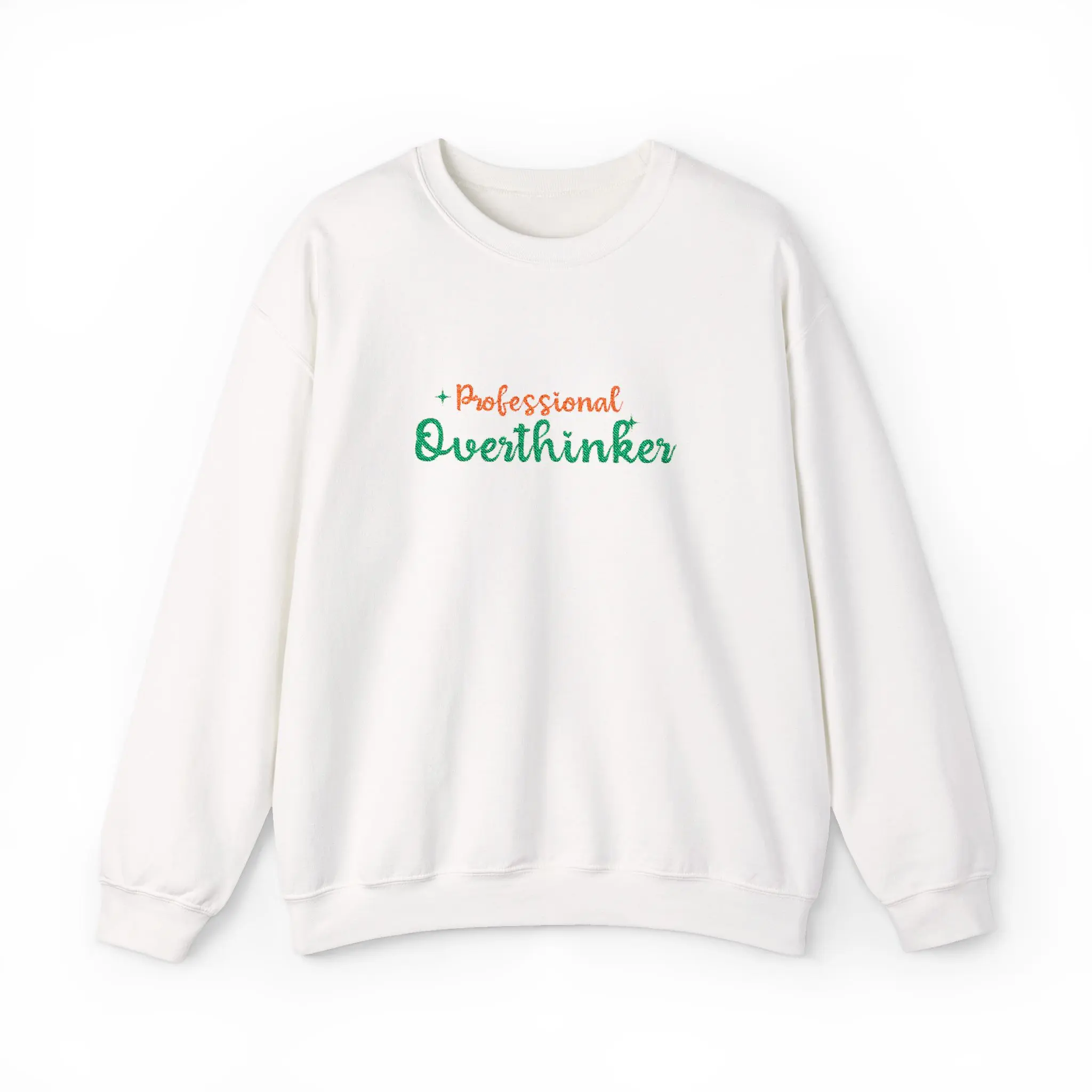 Professional Overthinker Sweatshirt | Script Text Minimalist Design