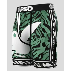 PSD Mens Playboy - Safari Boxer Brief - Standard Length 7 Inch Inseam, Soft and Breathable Poly Blend Fabric Playboy - Safari