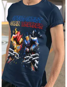 Break Every Chain T-Shirt Jesus Christ Savior Christian Apparel Tee with Psalm 107:14 & 116:16 Verses Unisex Heavy Cotton Tee Faith Apparel for Men Women Teens
