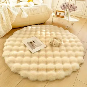 Fluffy Round Rug For Bedroom, Soft Shaggy Area Rug, Super Fluffy Circle Rugs For Baby Nursery, Fuzzy Plush Rug, Furry Carpet For Children Kids Room, Cute Soft Shaggy Rug For Girls Home Decor, Fuzzy Plush Carpets For Dorm