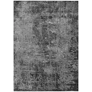 Machine Washable Gray Rug - Indoor / Outdoor - Kids / Pet Friendly Organic Print Rug
