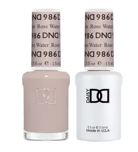 DND Gel & Lacquer #986 Rose Water Nail Art Duo Set - Gel Polish & Regular Polish - UV Lamp Required - Manicure & Nail Care - Cosmetic Cutics - Made in USA