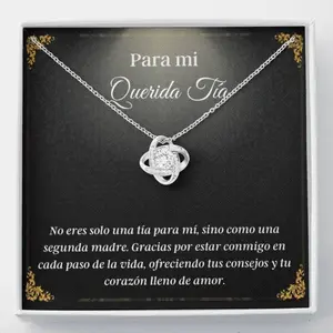 Aunt Necklace, Spanish Aunt Necklace – Mejor Tia Gift – Regalos En Espanol – Love To Tia – Latina Aunt Gift
