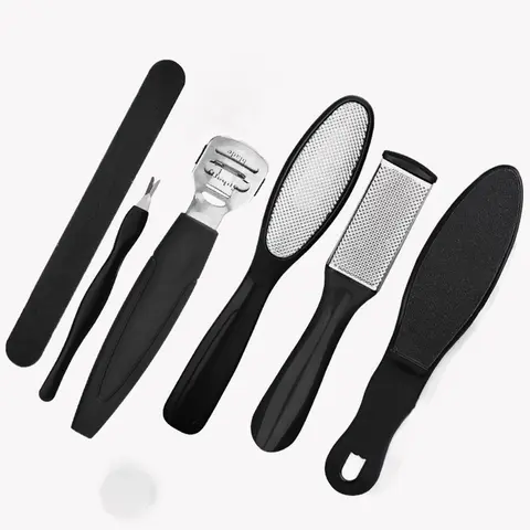 7pcs Foot Dead Skin Remover Set, Stainless Steel Foot Rasp Foot File, Compact Callus Remover Tool  Set for Dead Skin, Nail Care, Gentle Exfoliating Foot