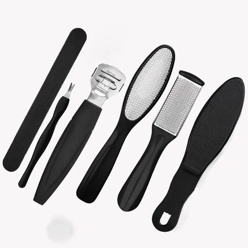 7pcs Foot Dead Skin Remover Set, Stainless Steel Foot Rasp Foot File, Compact Callus Remover Tool Set for Dead Skin, Nail Care, Gentle Exfoliating Foot