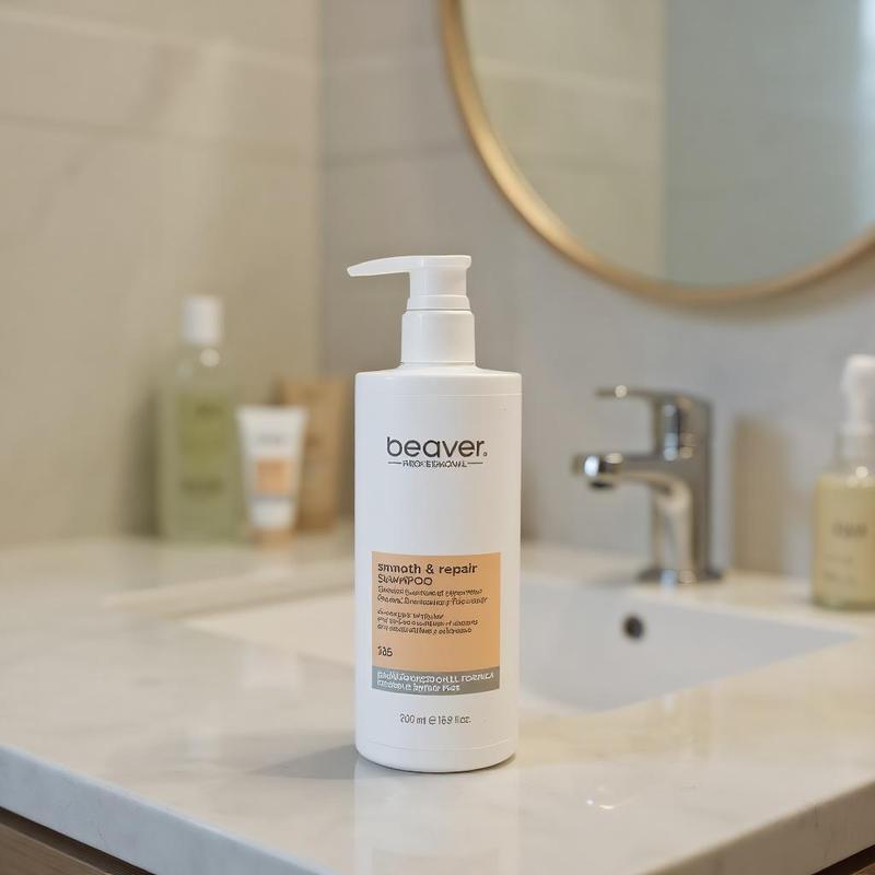 Beaver Smooth Repair Shampoo | Gentle, repairs, nourishes, increases elasticity and shine | Sulfate-free moisturizing formula | For dry, curly and damaged hair | 500ml gentle and comfortable cleanser Conditioner Haircare Soothing