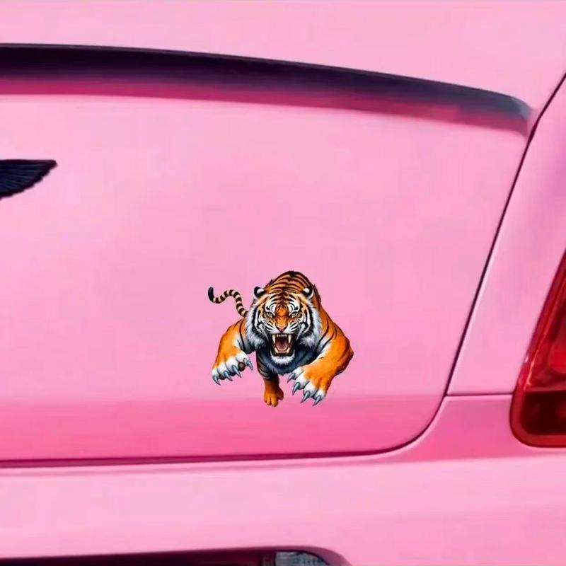 Tiger Vinyl Sticker Bright Fur Strong Stripes Blue Blades Car Laptop Bottle Truck Phone Motorcycle Window Wall Glass Decal Sticker For Cars
