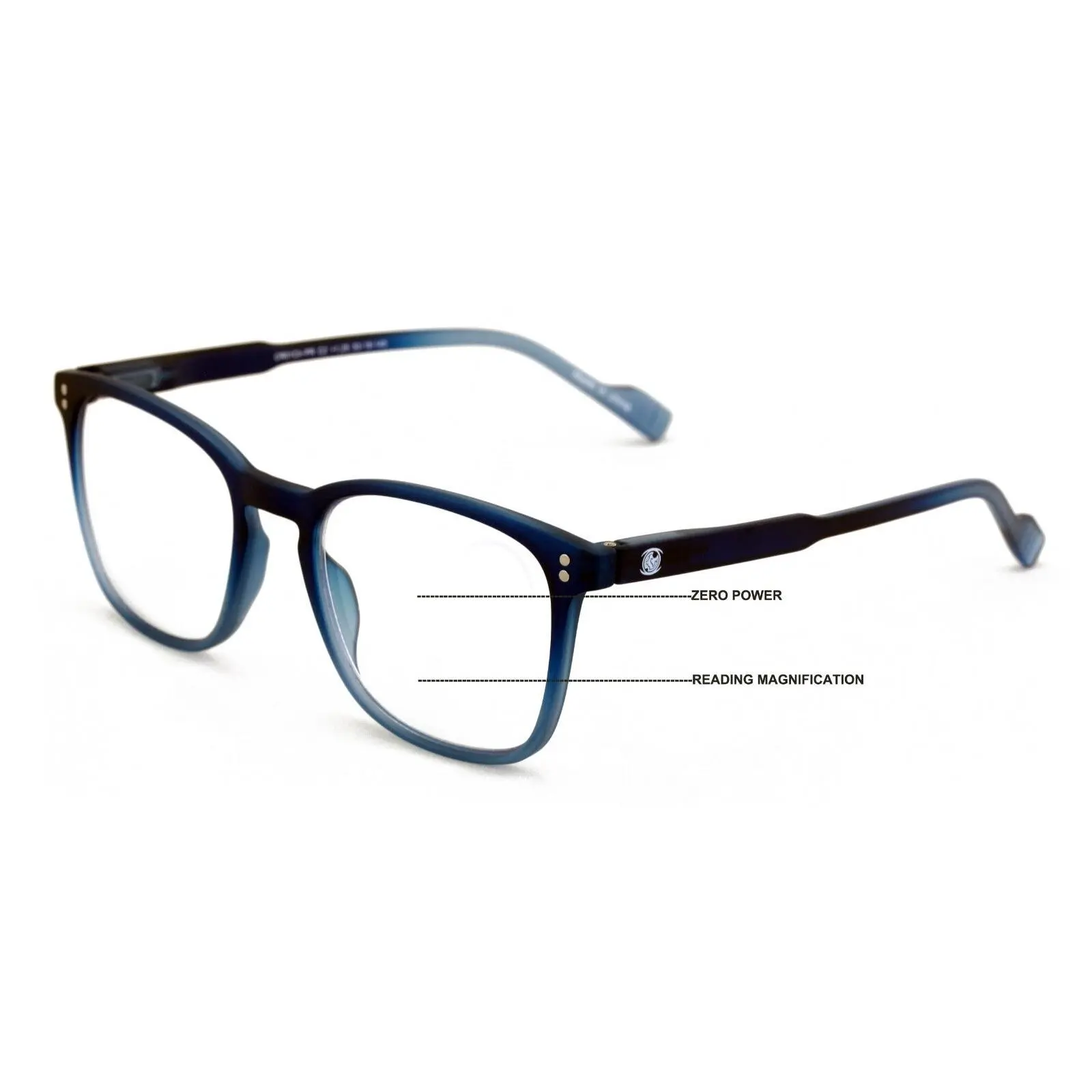 Lightweight Men Progressive Bifocal Reading Glasses- No Line Clear on Top Reader