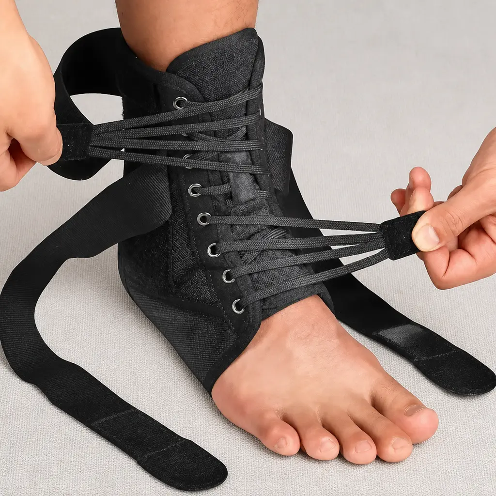 Lock In Your Ankles with Confidence! Heavy-Duty Lace-Up Brace for Weak Ankles & Sports Protection – Anti-Slip Stability for Basketball & Volleyball – Feel Secure Every Step plantar fasciitis sohochic