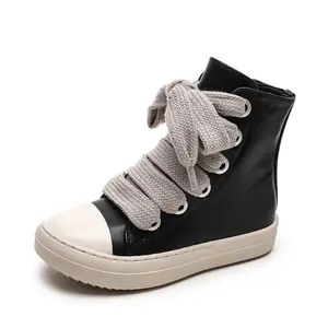 Little Ones Agent Rick Owen High Top Sneaker- Thick Laces