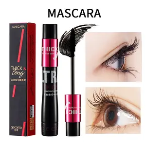 2-Pack Silk Fiber Lash Extender Mascara - Dual-Tube Waterproof, Volumizing & Lengthening, Smudge-Proof All-Day Wear