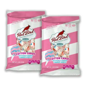 Red Bird Cotton Candy Flavored Individually Wrapped Sweet Mints, 4 oz Fruity Snack Candies