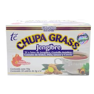 Chupa Grass Te TeaTox - Tea With Gotu Kola Linaza Cinnamon - 30 Day Supply