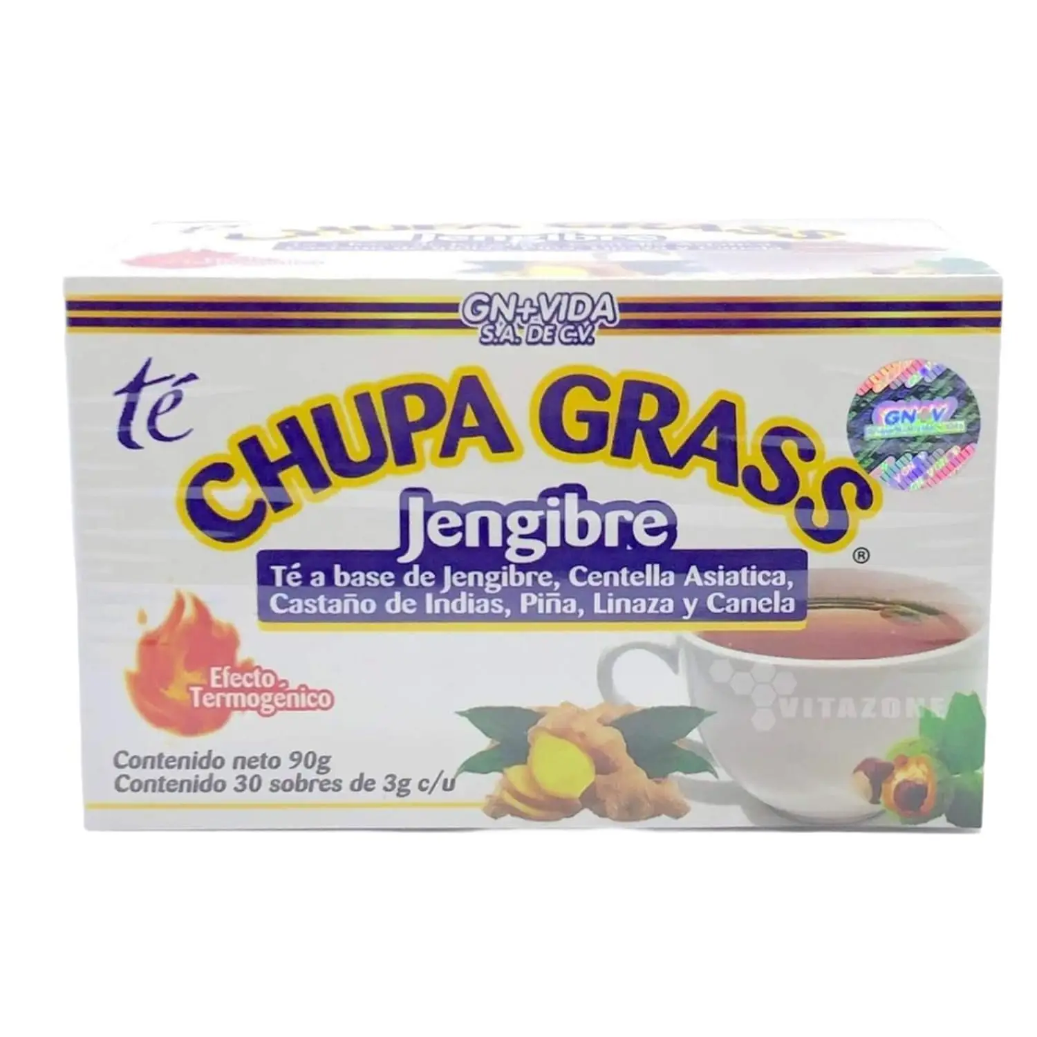 Chupa Grass Te TeaTox - Tea With Gotu Kola Linaza Cinnamon - 30 Day Supply