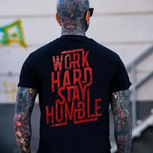 WORK HARD STAY HUMBLE Tshirt, Hoodie, Sweatshirt, Aesthetic Tatoo Outfits, Streetwear Style, Retro Vintage Y2k Men Graphic Tees, tattoo,  Hoodie, Sweatshirt, Spooky Season