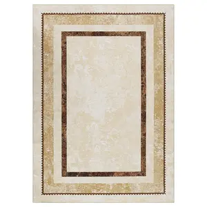 【GARVEE】Modern Beige Kitchen Runner Rug with Non-Skid Rubber Backing, Low Profile Pile, Indoor Use, 10x13ft, Durable and Stylish Floor Mat for Safety and Comfort