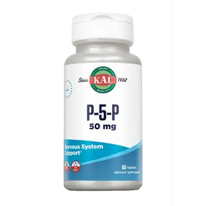 Pyridoxal-5-Phosphate Tablet 50mg - Dietary Supplement for Healthy Aging and Nutritional Support Springtok Healthcare Edible Vitamin Fitness White