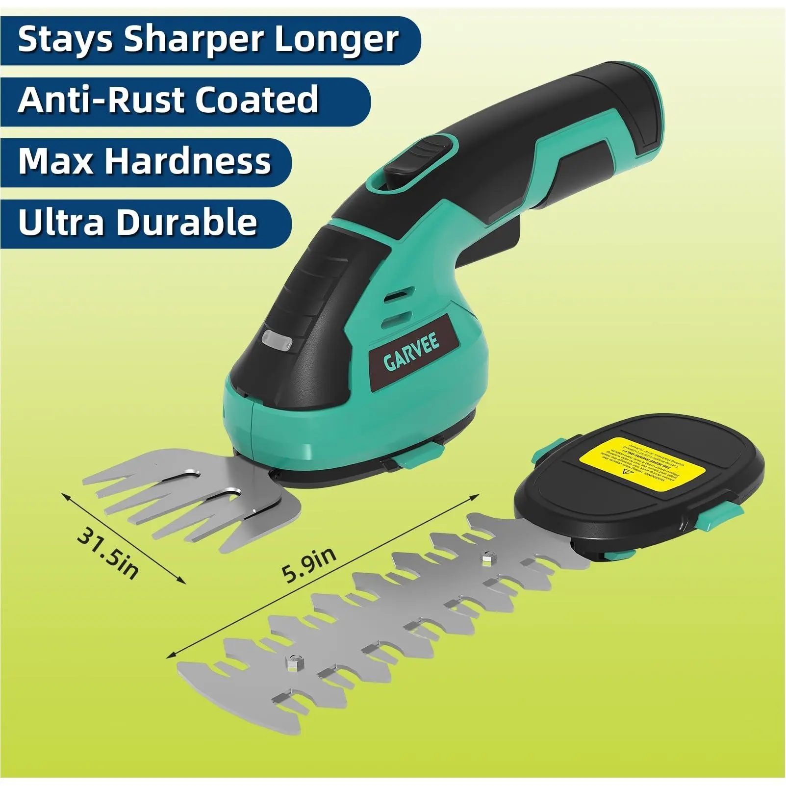 Wireless 2-in-1 Hedge Trimmer – Rechargeable Handheld Grass Shear & Shrub Cutter, Type-C Charging, Lightweight, Portable, Easy to Use