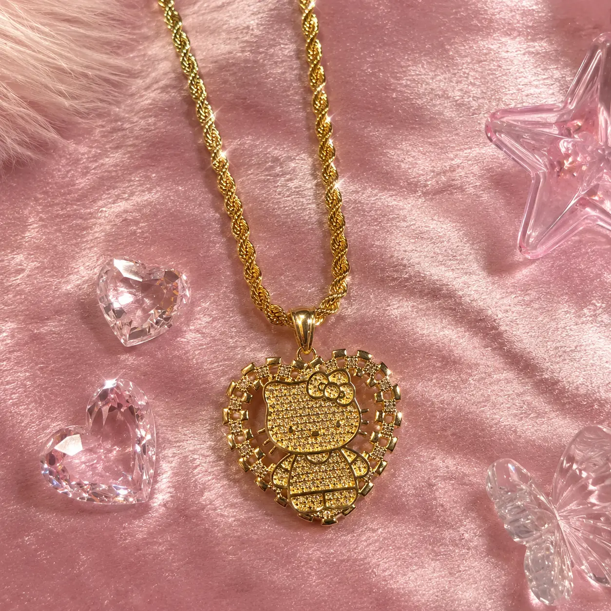 HK full body Heart Dainty Necklace(Large)