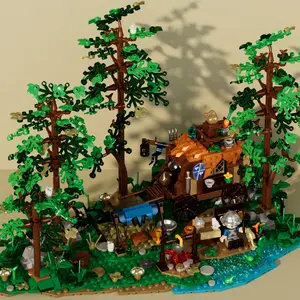 1151Pcs Forest Camp Building Set Toy Block Kit, Building Block Sets, Creative Building Block, Building Block Model, Toys Gift for Kids Boys Girls Teens Adults Birthday Easter Christmas Holidays Graduation Present Anniversar