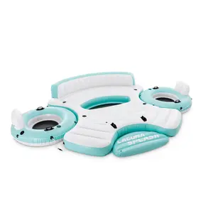 Intex Laguna Splash Island Floating Water Raft with 2 Detachable Lounge Tubes Intex Laguna Splash Island Floating Water Raft with 2 Detachable Lounge Tubes