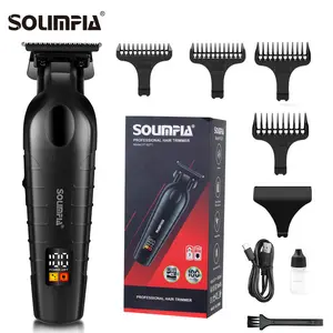 Professional Hair Trimmer, Electric Beard Trimmer for Men, Cordless Hair Clipper for Barber Shop, Rechargeable Hair Trimmer with Zero Gapped T-Blade