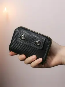 New cross-border men's short accordion double-button wallet, large-capacity card holder and coin purse,