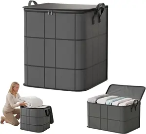 Dust-Proof Comforter and Bedding Organizer, Foldable Large-Capacity Storage Bags, dustproof organizer for bedding with Reinforced Handles & Sturdy Zippers, for Home Or Travel