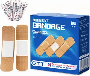 100/200/400/1000pcs Brand Sterile Flexible Fabric Adhesive Bandages, Comfortable Flexible Protection & Wound Care for Minor Cuts & Scrapes, Pad Designed to Cushion Painful Wounds, One Size 1x3-inch, 100 ct