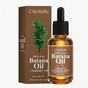 Batana Oil - Organic Batana Oil with Rosemary,Organic Rosemary Oil Vitamin E Nourish Scalp -for Strong & Healthy Hair Make Hair Longer Fuller Thicker Smoother, Overnight Hair Repair Oil, Reduce frizz,Hair Serum,for All Hair Types