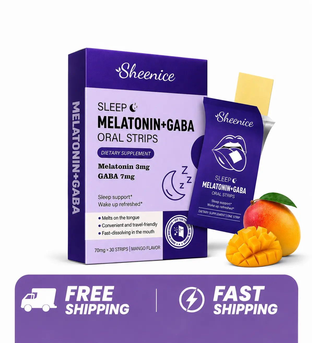 Rapid Dissolve Sleep Strips (30ct) - Sugar-Free Sleep Supplement with Melatonin, L-Theanine, Tart Cherry & Saffron, 5X Faster Than Gummies, Precise Dose Delivery, No Grogginess