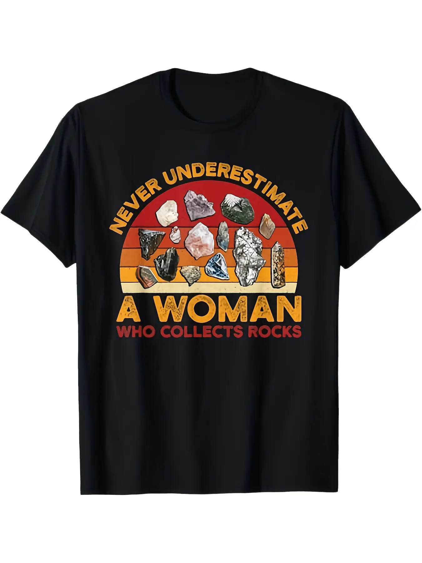 Men's Funny _Never Underestimate a Woman Who Colle unisex soft cotton short sleeve t shirt, vintage graphic casual tee for men women teens, perfect birthday holiday gift for camping travel gym daily street  wear