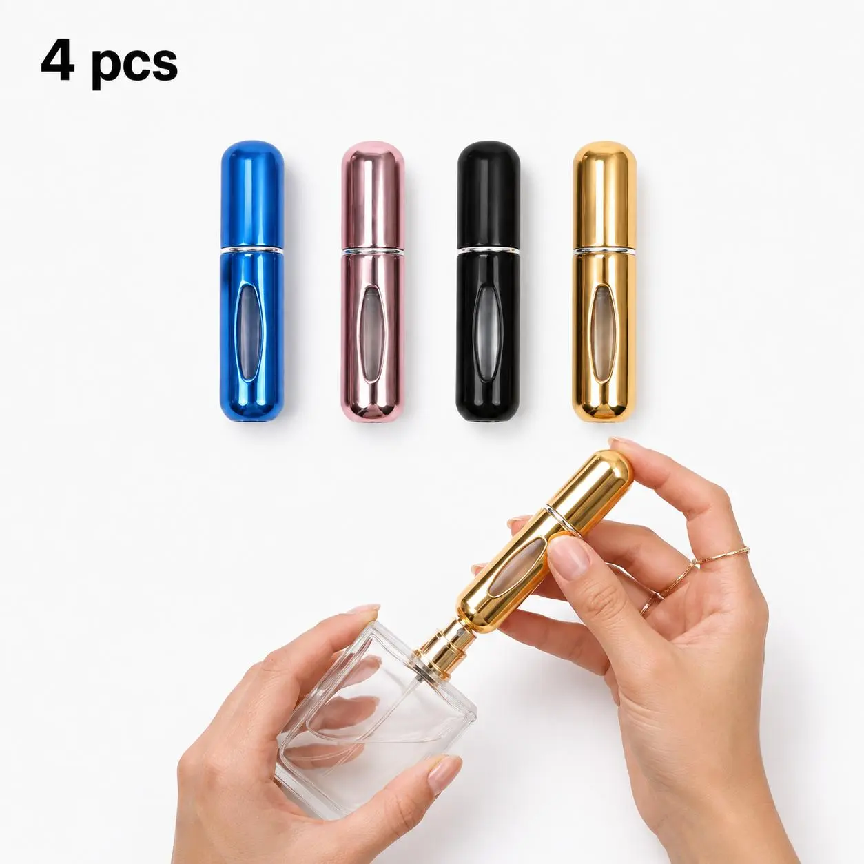 5ml Random Color Refillable Perfume Spray Bottles, Lightweight Compact Reusable Mini Pocket Travel Atomizer